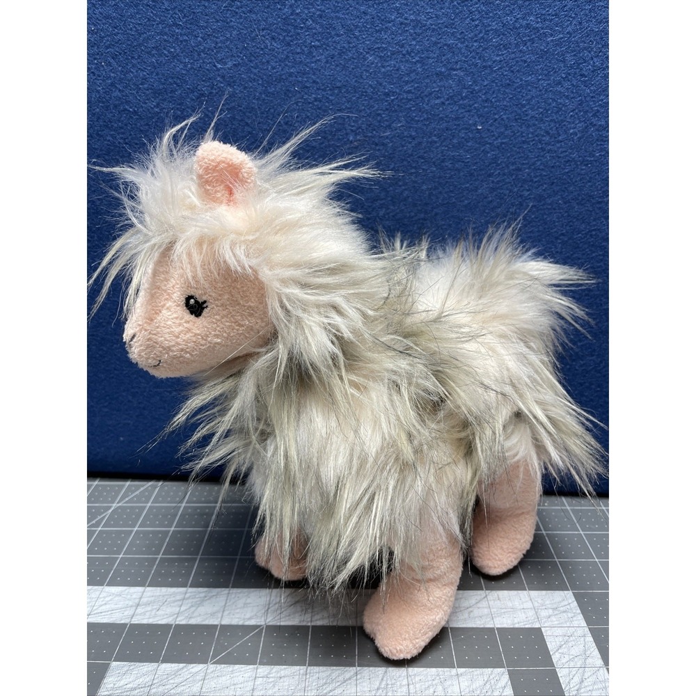 Mary Meyer Alpaca Llama Plush Beige Tan Pink Fuzzy 10" Stuffed Animal Toy Fluffy